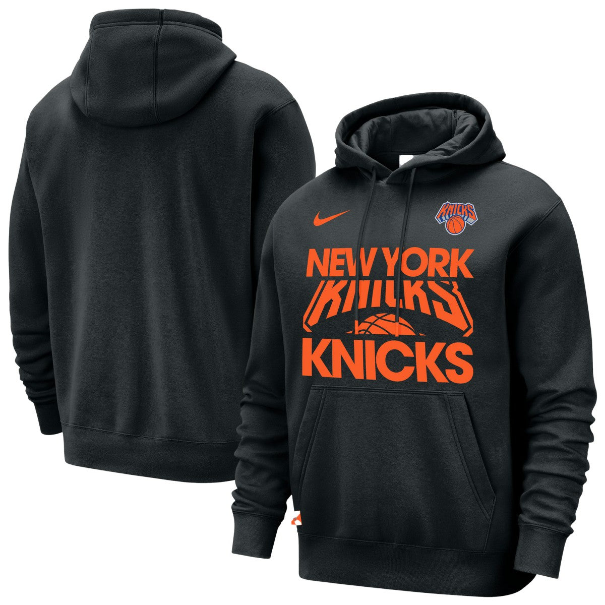 New York Knicks Courtside Club Pullover Hoodie Black - Nike