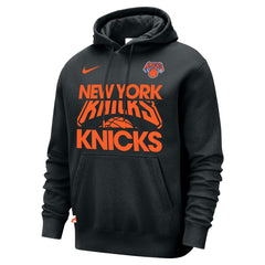 New York Knicks Courtside Club Pullover Hoodie Black - Nike