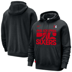 Philadelphia 76ers Courtside Club Pullover Hoodie Black - Nike