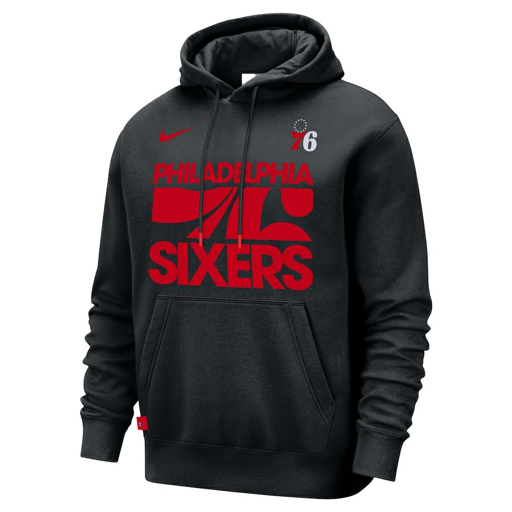 Philadelphia 76ers Courtside Club Pullover Hoodie Black - Nike