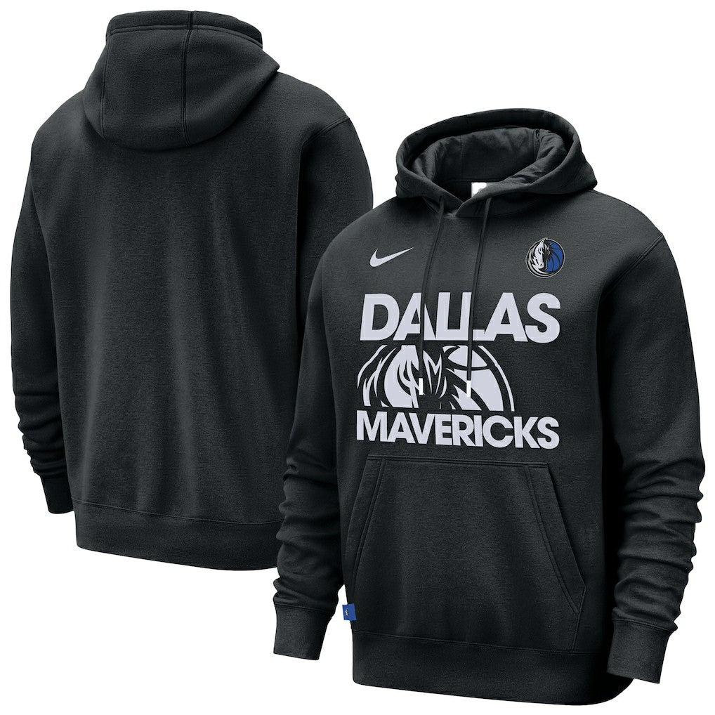 Dallas Mavericks Courtside Club Pullover Hoodie Black - Nike outlet