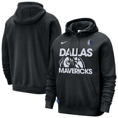 Dallas Mavericks Courtside Club Pullover Hoodie Black - Nike outlet