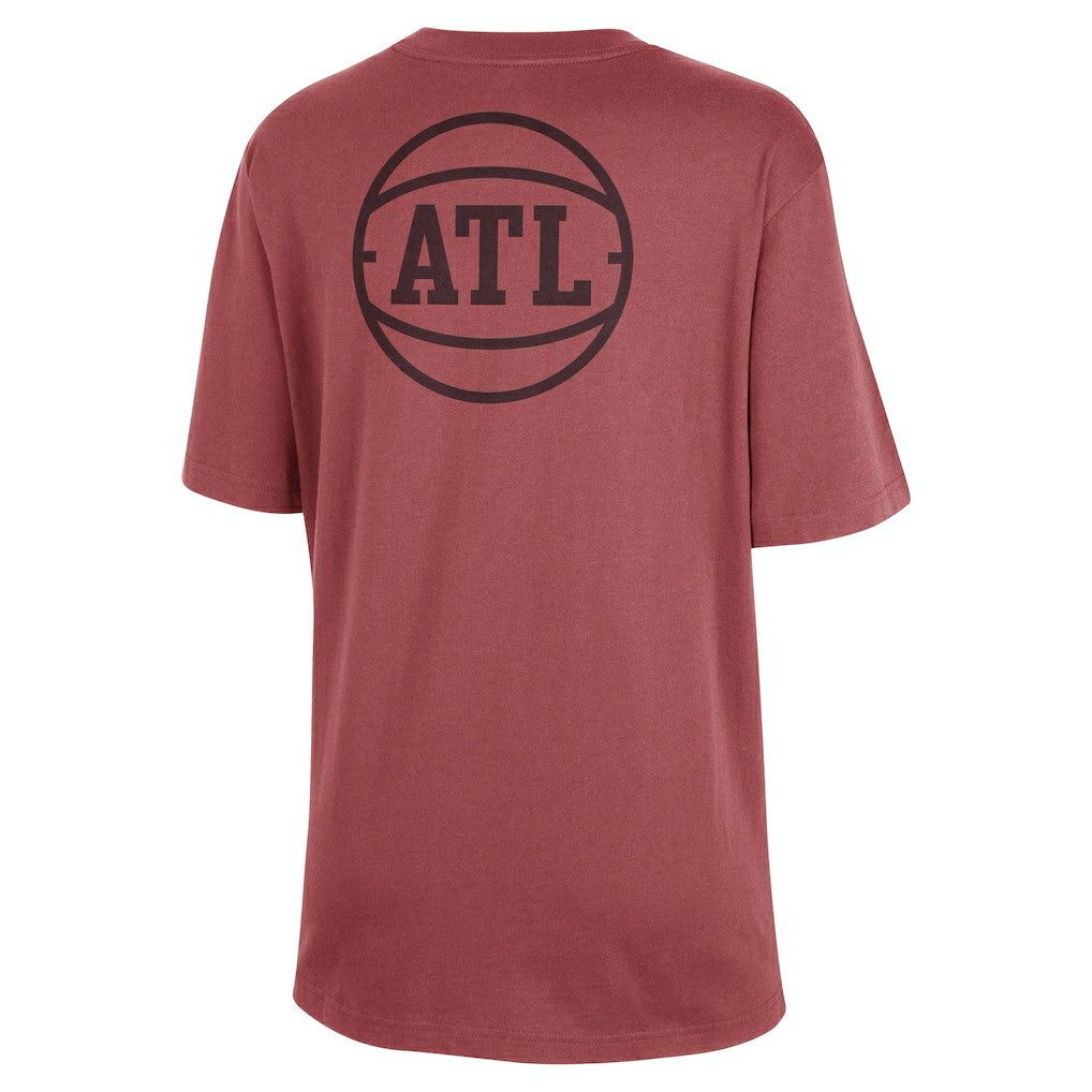 Atlanta Hawks Jordan Brand Women's Courtside Statement Edition Boyfriend T-Shirt Red