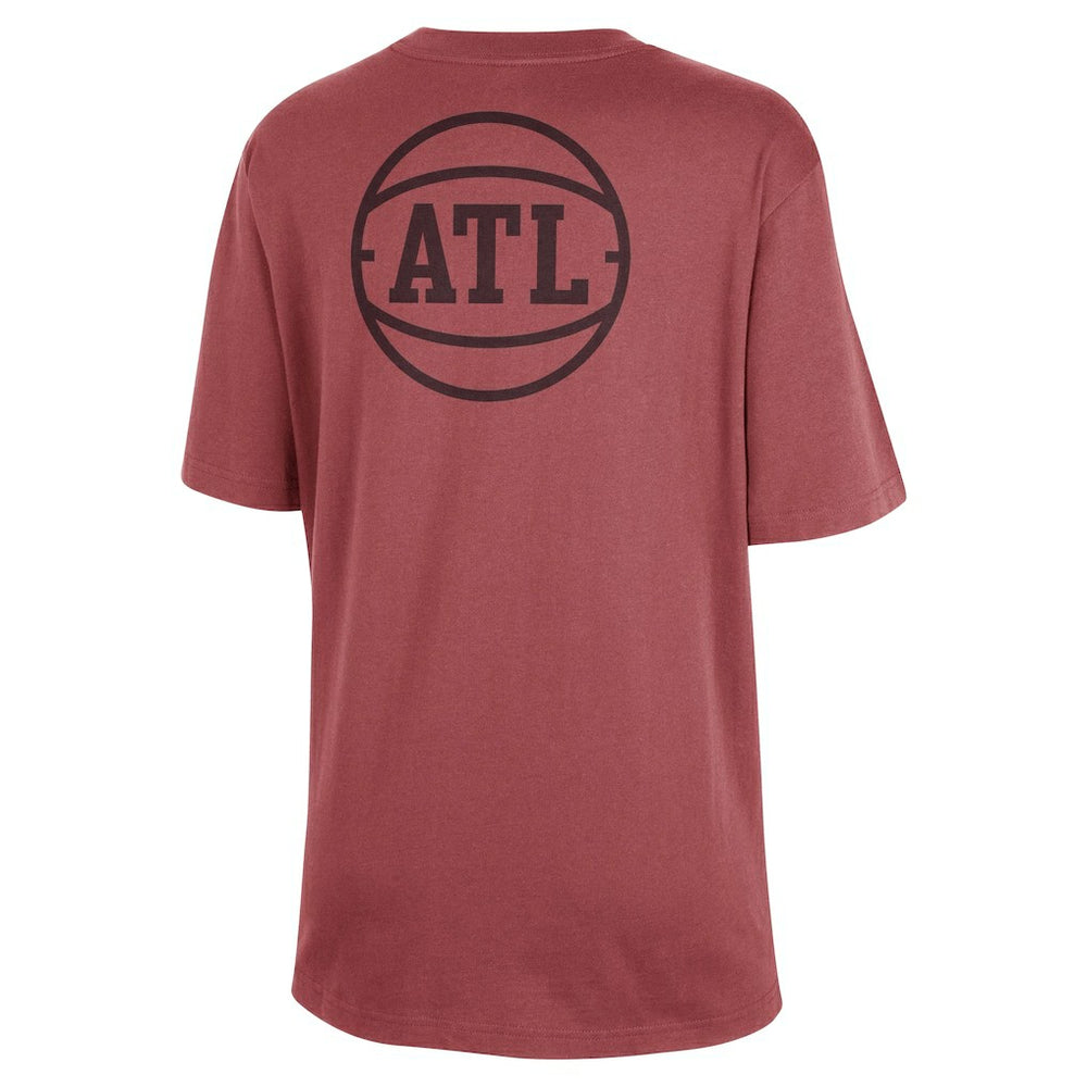 Atlanta Hawks Jordan Brand Women's Courtside Statement Edition Boyfriend T-Shirt Red