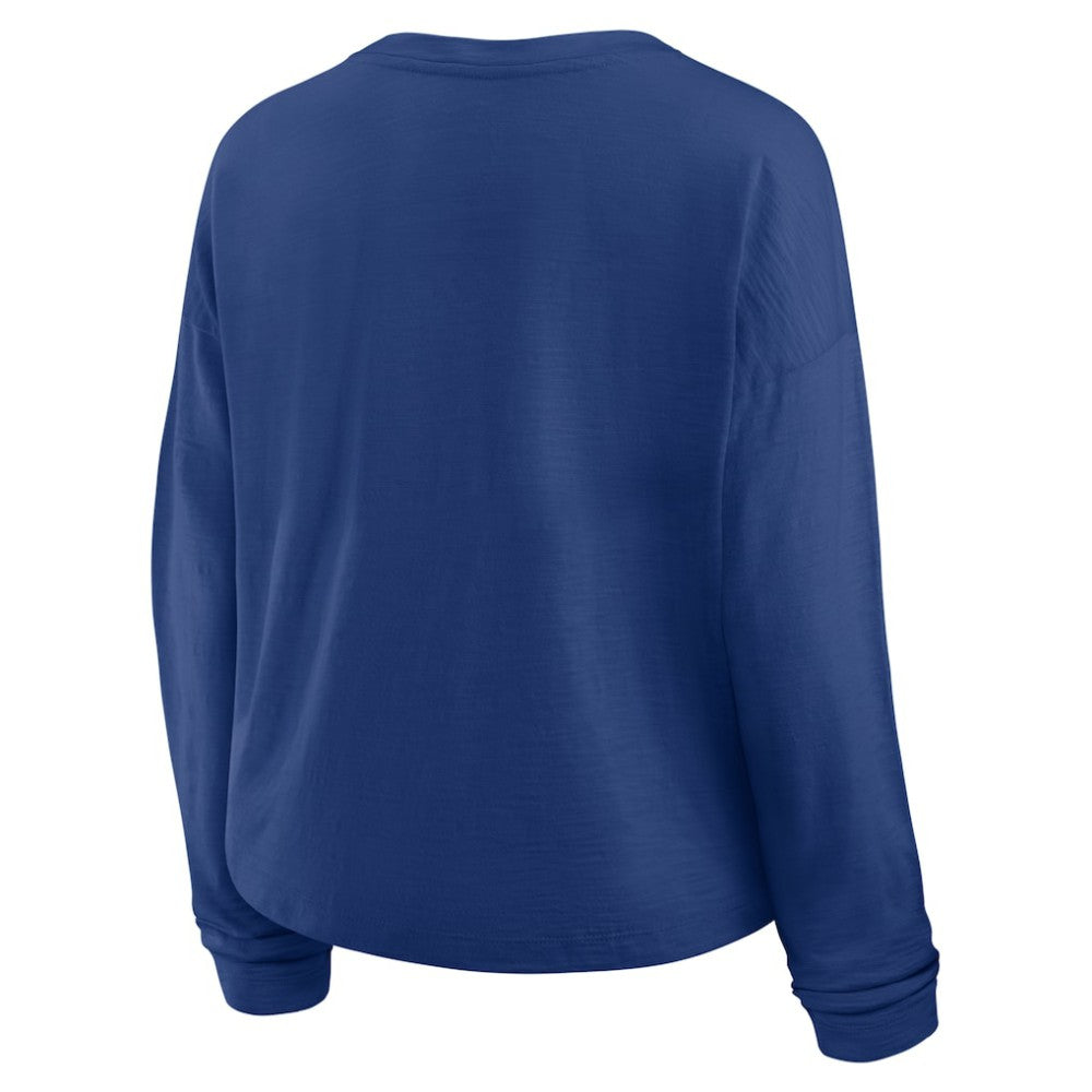 Toronto Maple Leafs Fanatics Women's Oversized All Out Effort Long Sleeve Henley T-Shirt - Blue | US 201742845
