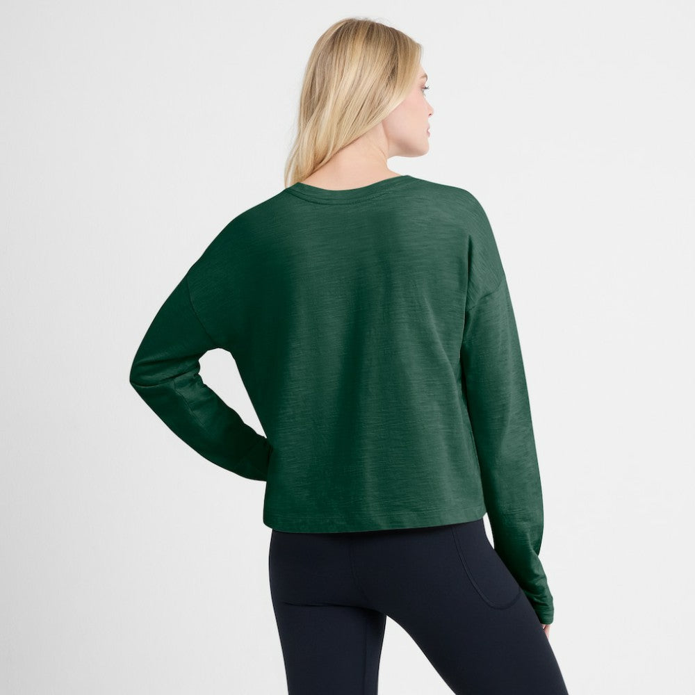 Minnesota Wild Fanatics Women's Oversized All Out Effort Long Sleeve Henley T-Shirt - Green | US 201742863
