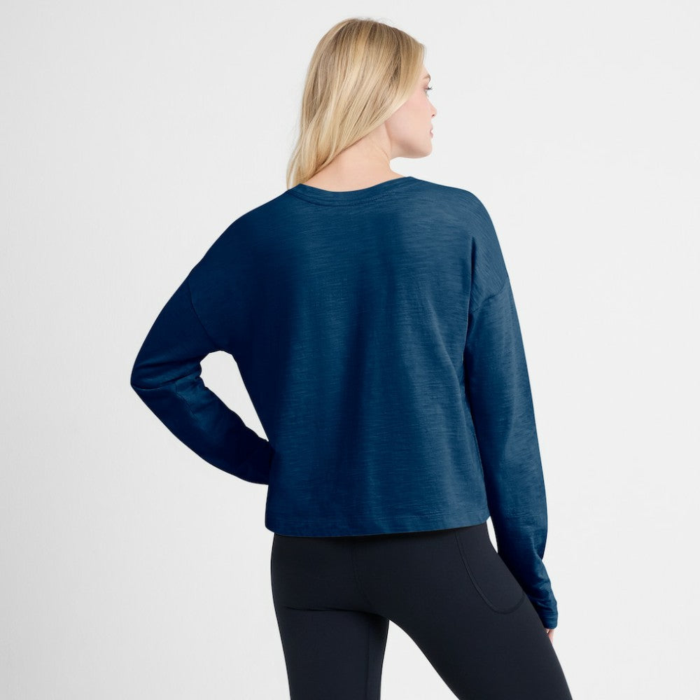 Seattle Kraken Fanatics Women's Oversized All Out Effort Long Sleeve Henley T-Shirt - Deep Sea Blue | US 201742868