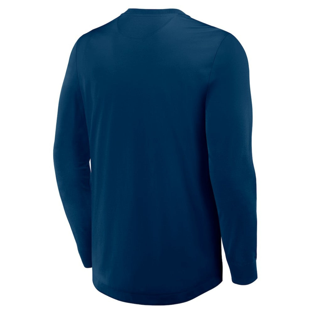 Seattle Kraken Fanatics Adrenaline Push Long Sleeve Henley Shirt - Deep Sea Blue | US 201742870
