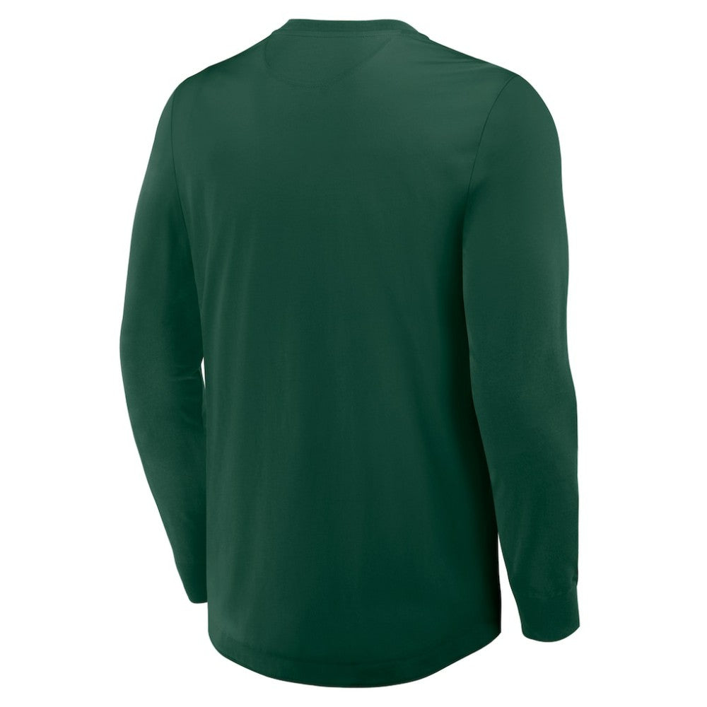 Minnesota Wild Fanatics Adrenaline Push Long Sleeve Henley Shirt - Green | US 201742888