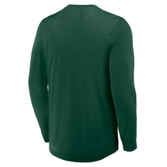 Minnesota Wild Fanatics Adrenaline Push Long Sleeve Henley Shirt - Green | US 201742888