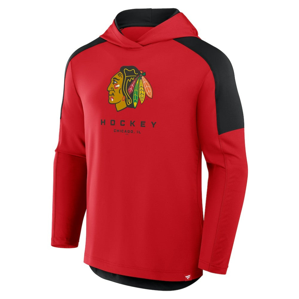Chicago Blackhawks Fanatics Meta Game Transitional Pullover Hoodie - Red | US 201742897