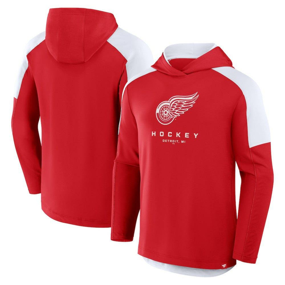 Detroit Red Wings Fanatics Meta Game Transitional Pullover Hoodie - Red | US 201742900