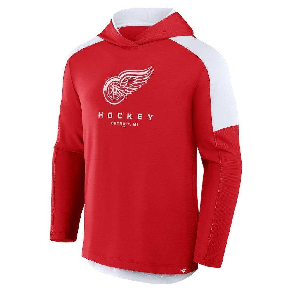 Detroit Red Wings Fanatics Meta Game Transitional Pullover Hoodie - Red | US 201742900