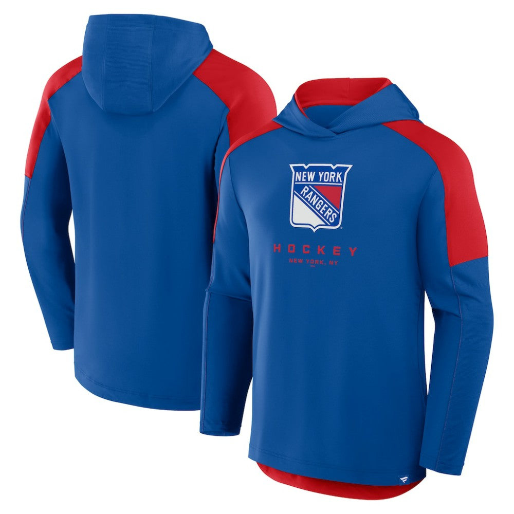 New York Rangers Fanatics Meta Game Transitional Pullover Hoodie - Blue | US 201742917