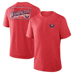 Washington Capitals Fanatics Fan Lanes Tri-Blend T-Shirt - Heather Red | US 201742921