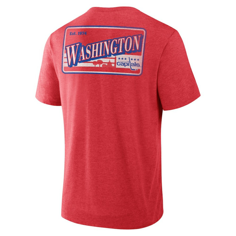 Washington Capitals Fanatics Fan Lanes Tri-Blend T-Shirt - Heather Red | US 201742924