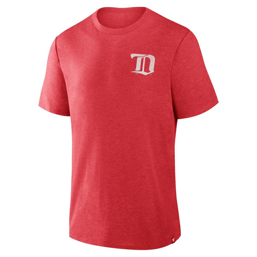 Detroit Red Wings Fanatics Fan Lanes Tri-Blend T-Shirt - Heather Red | US 201742926