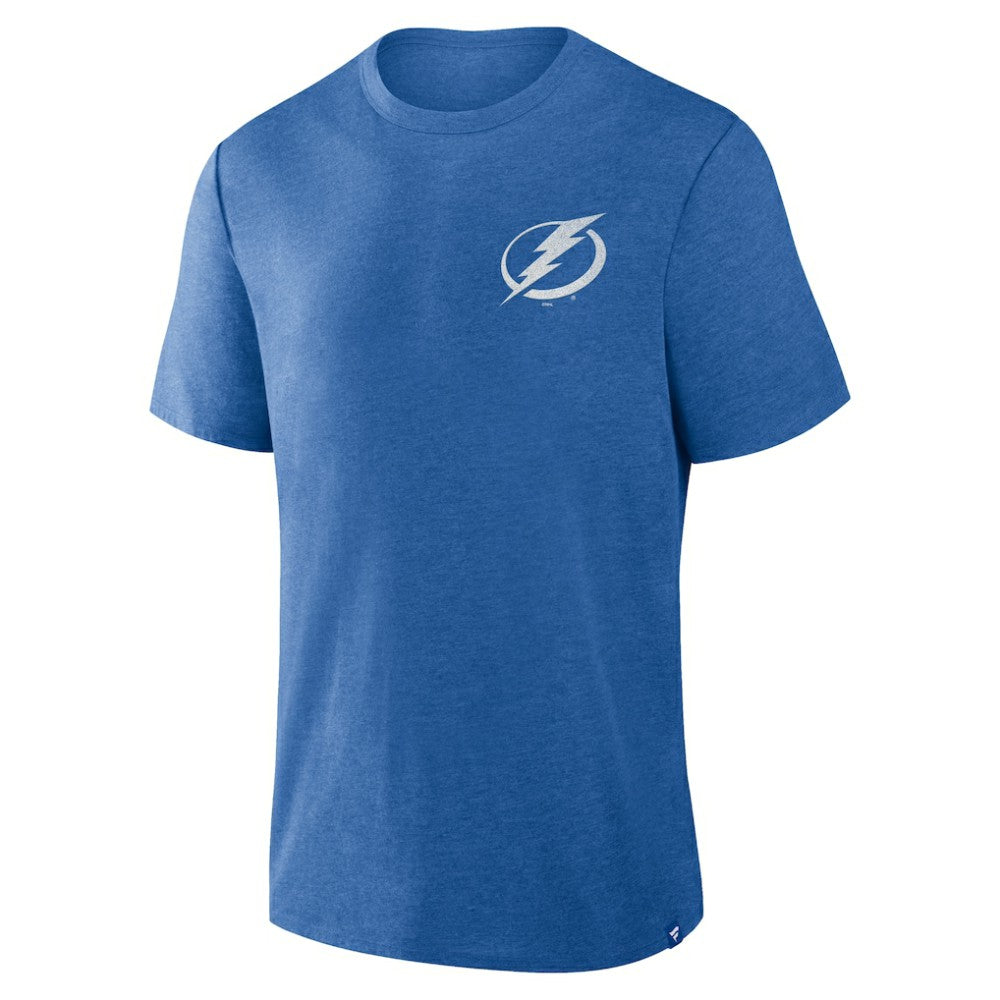Tampa Bay Lightning Fanatics Fan Lanes Tri-Blend T-Shirt - Heather Blue | US 201742929
