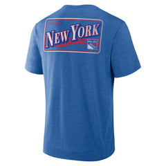 New York Rangers Fanatics Fan Lanes Tri-Blend T-Shirt - Heather Blue | US 201742935