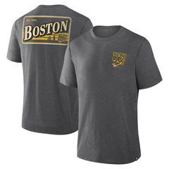 Boston Bruins Fanatics Fan Lanes Tri-Blend T-Shirt - Heather Charcoal | US 201742943
