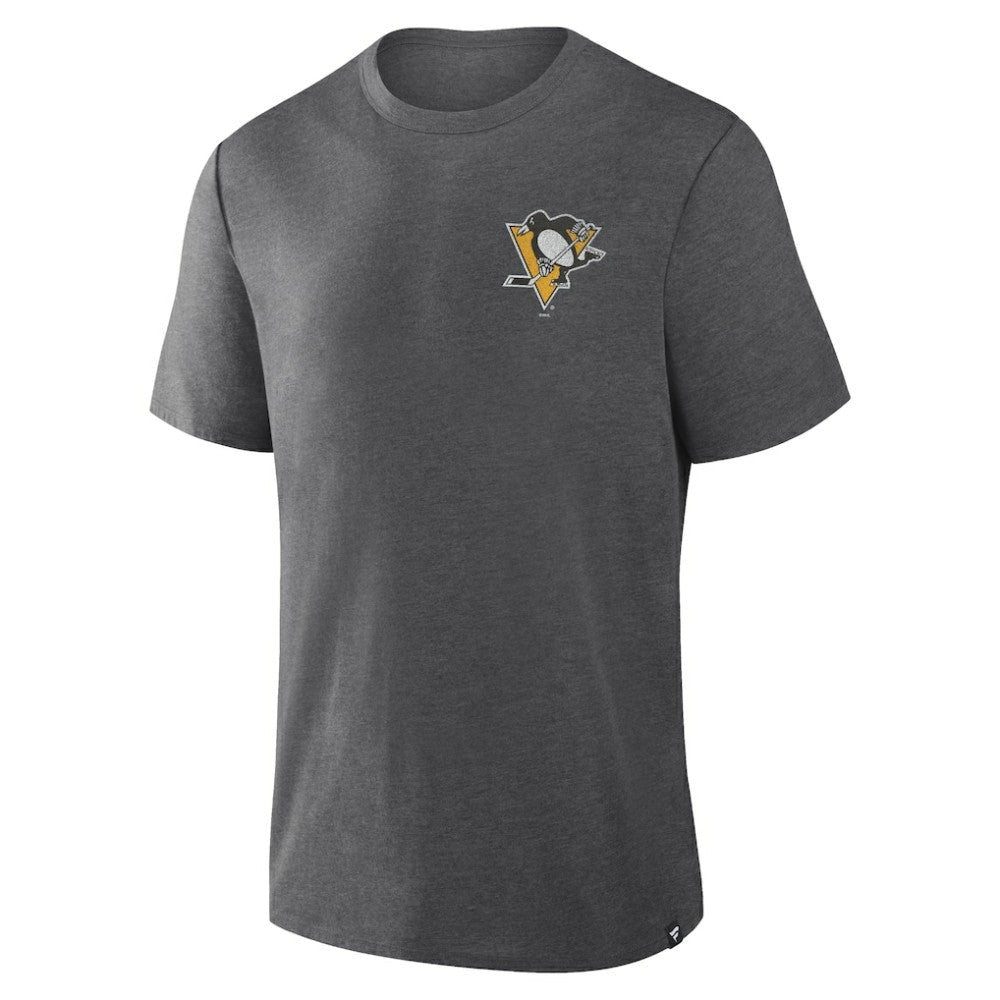 Pittsburgh Penguins Fanatics Fan Lanes Tri-Blend T-Shirt - Heather Charcoal | US 201742951