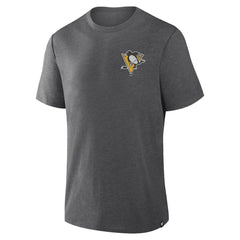 Pittsburgh Penguins Fanatics Fan Lanes Tri-Blend T-Shirt - Heather Charcoal | US 201742951