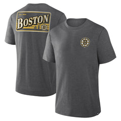 Boston Bruins Fanatics Fan Lanes Tri-Blend T-Shirt - Heather Charcoal | US 201742953