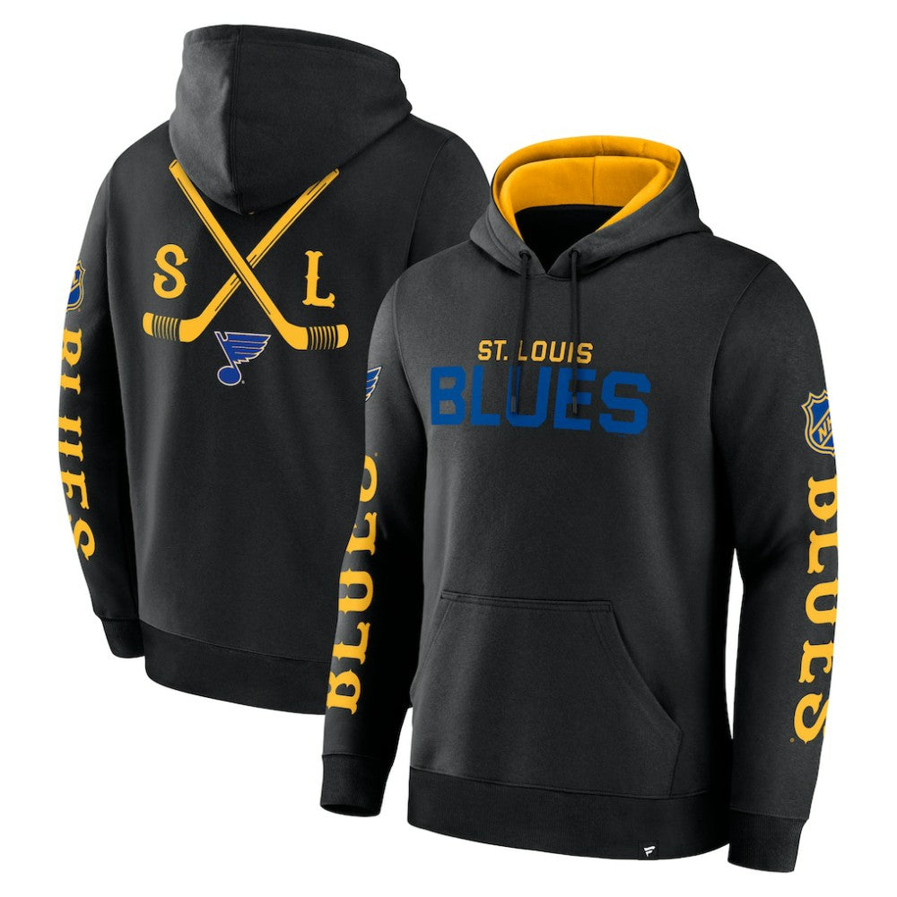 St. Louis Blues Fanatics Big City Legacy Fleece Pullover Hoodie - Black | US 201742960
