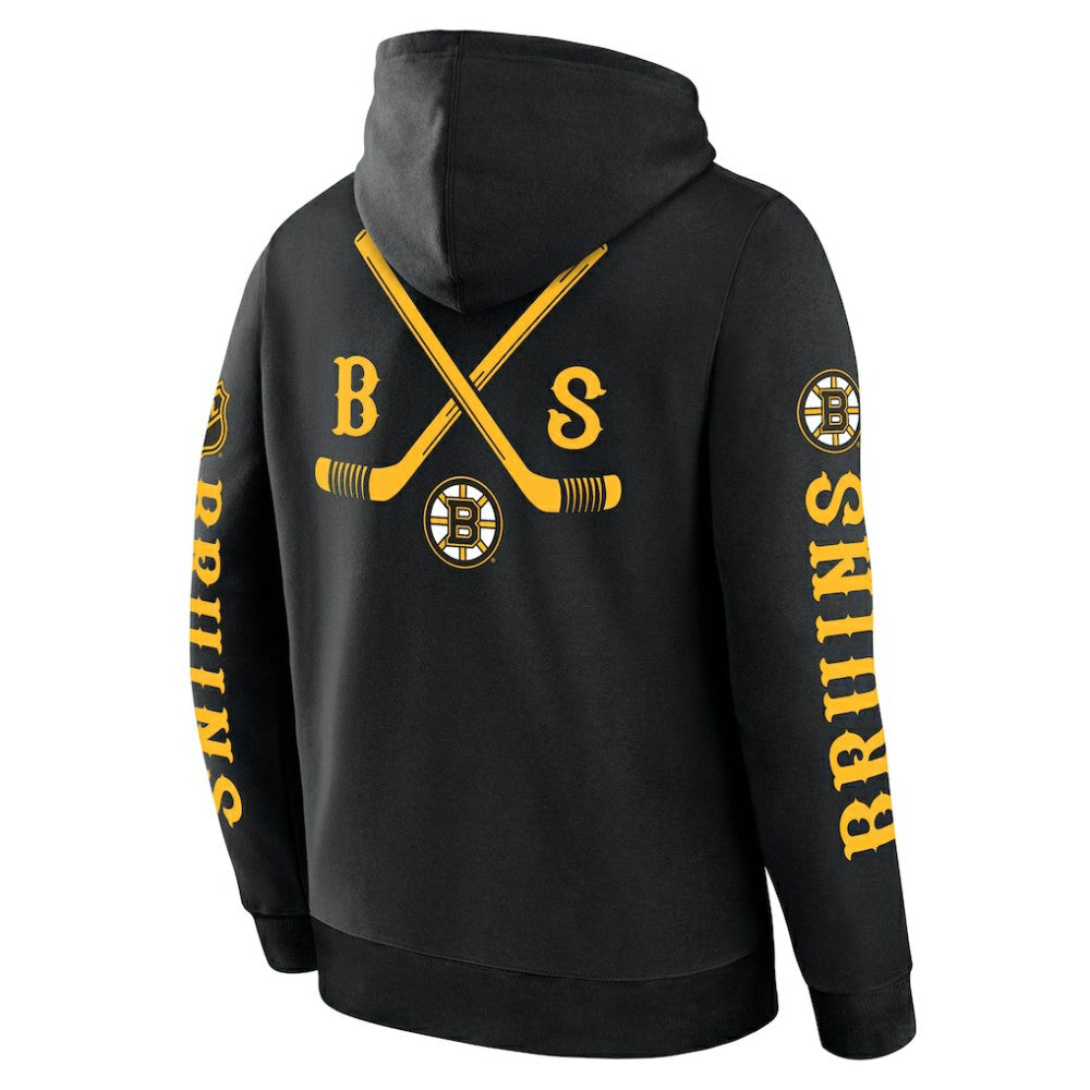 Boston Bruins Fanatics Big City Legacy Fleece Pullover Hoodie - Black | US 201742961