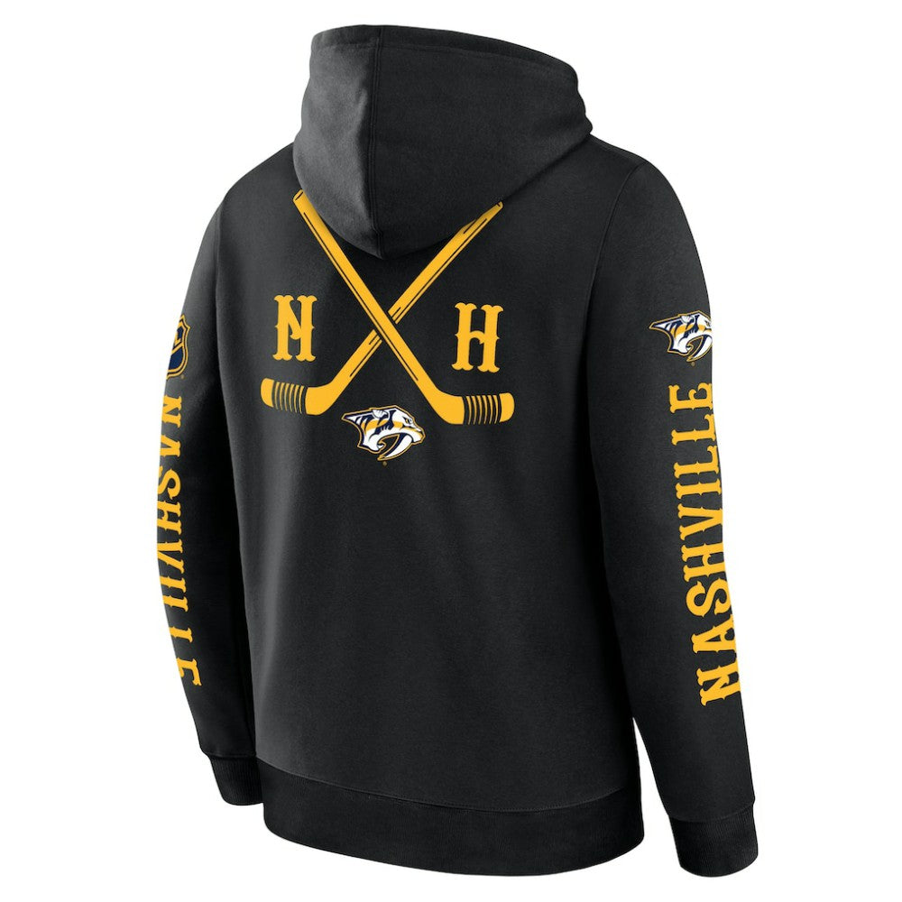 Nashville Predators Fanatics Big City Legacy Fleece Pullover Hoodie - Black | US 201742962