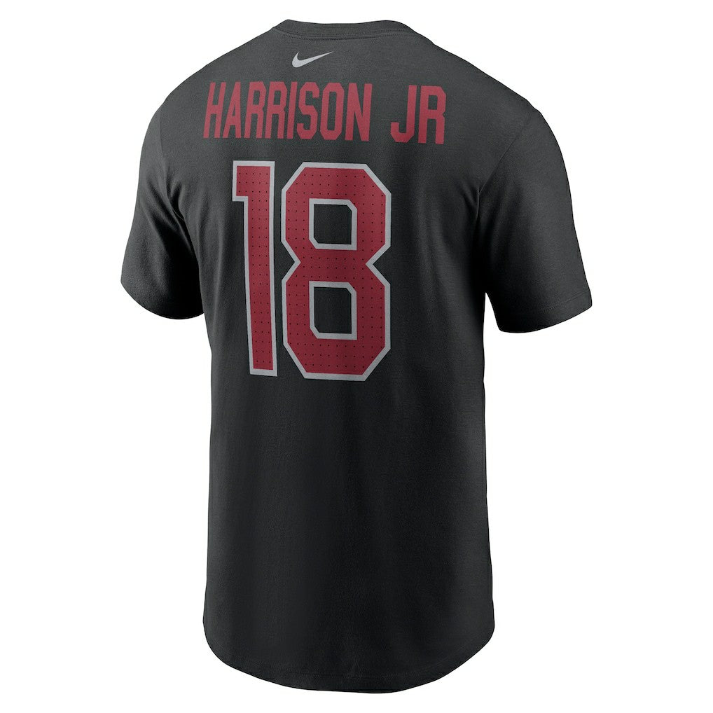 Marvin Harrison Jr. Arizona Cardinals Player Name & Number T-Shirt - Black T-shirts