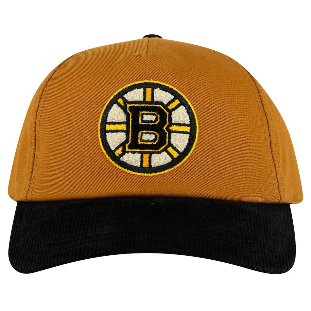 Boston Bruins American Needle Burnett Adjustable Hat - Tan/Black | US 201747070