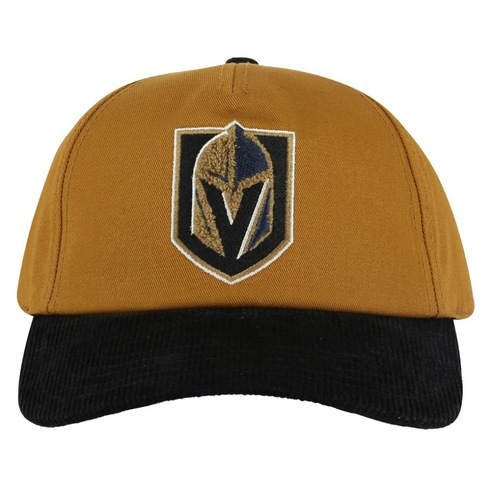 Vegas Golden Knights American Needle Burnett Adjustable Hat - Tan/Black | US 201747085