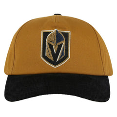 Vegas Golden Knights American Needle Burnett Adjustable Hat - Tan/Black | US 201747085