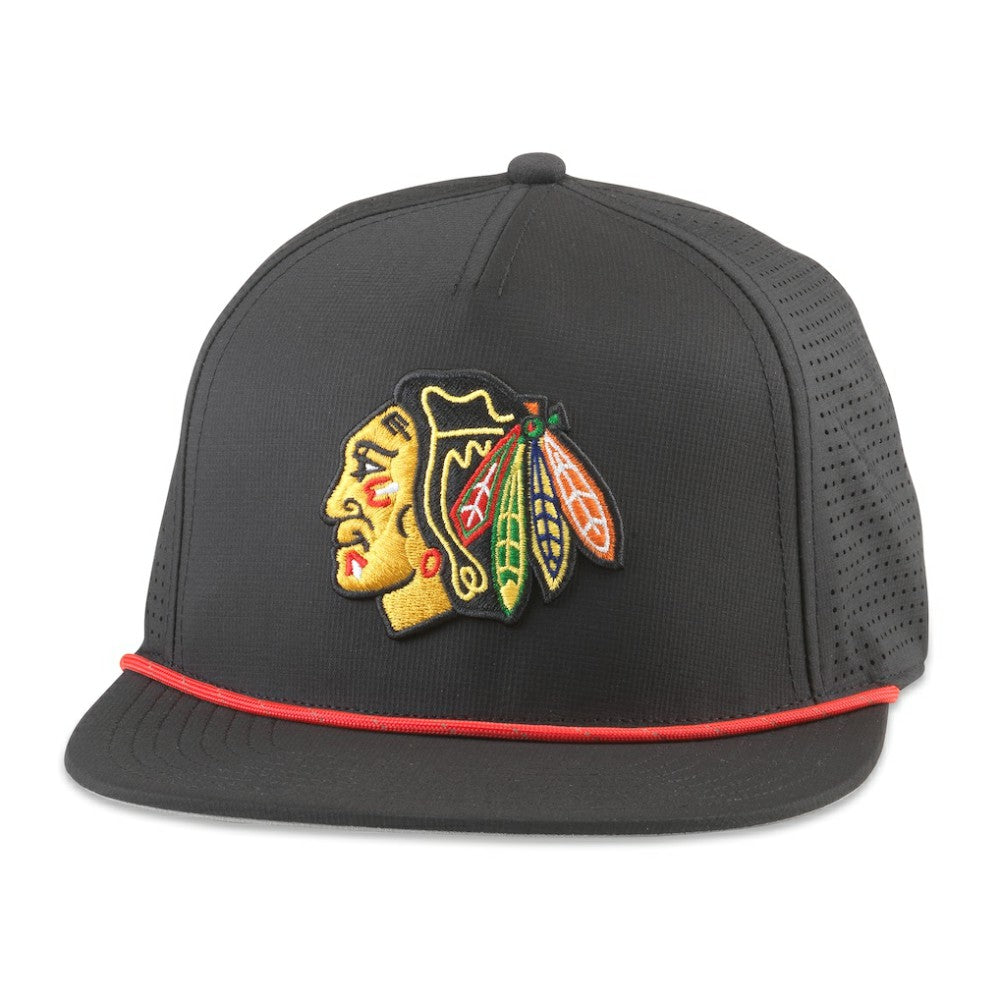 Chicago Blackhawks American Needle Buxton Pro Tech Adjustable Hat - Black | US 201747111