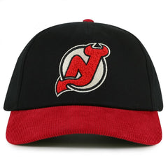 New Jersey Devils American Needle Burnett Adjustable Hat - Black/Red | US 201747128
