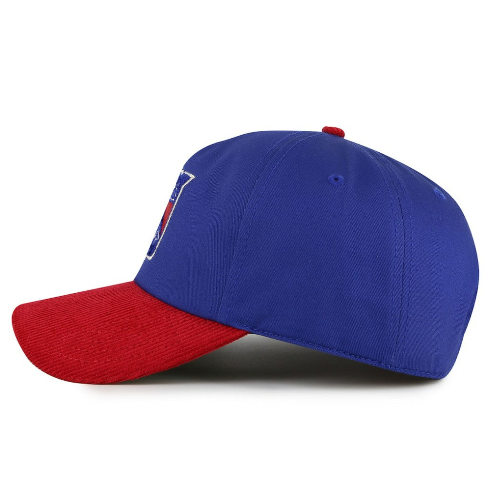 New York Rangers American Needle Burnett Adjustable Hat - Blue/Red | US 201747130