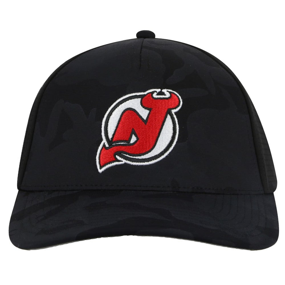 New Jersey Devils American Needle Valin Camo Super Tech Vented Adjustable Hat - Black | US 201747151