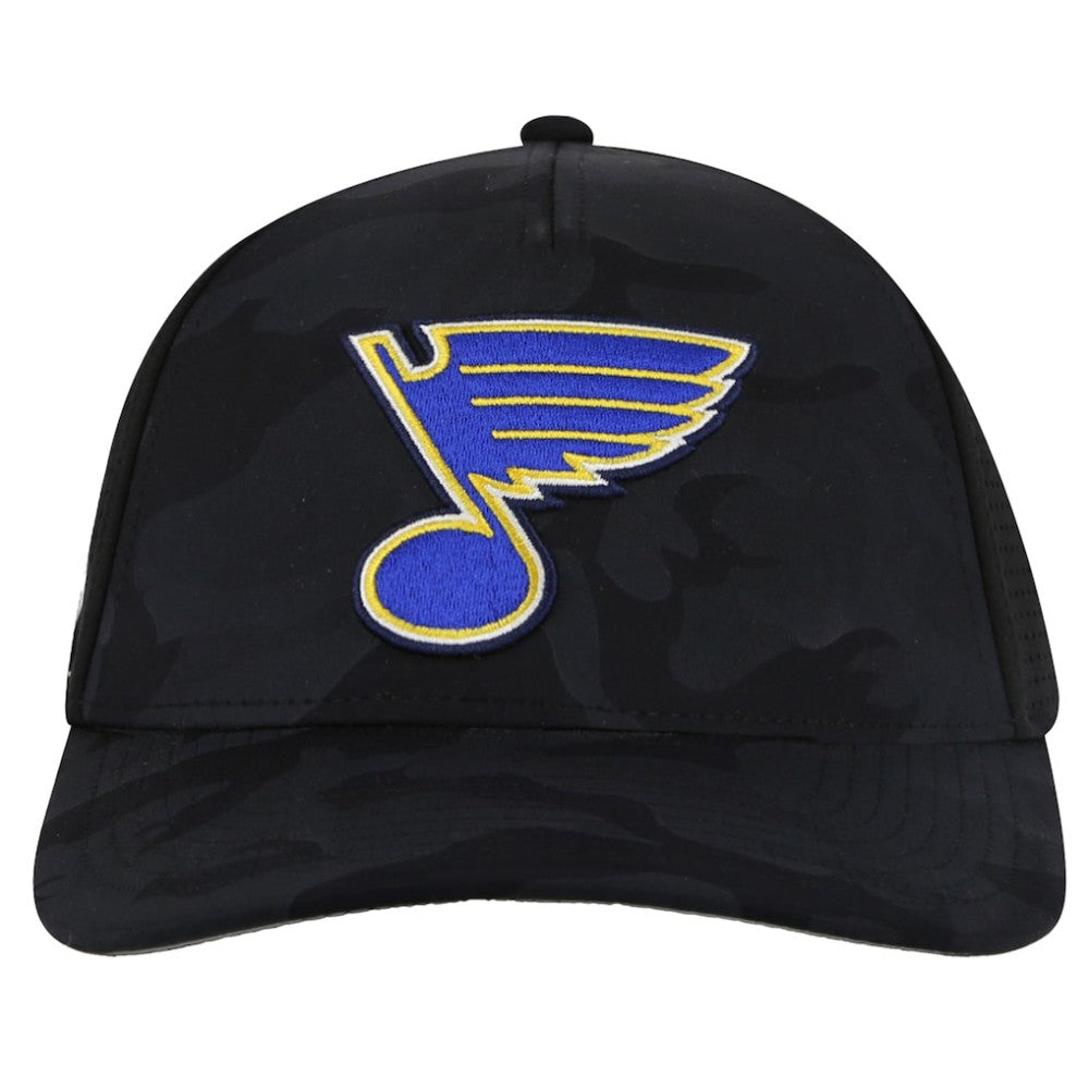 St. Louis Blues American Needle Valin Camo Super Tech Vented Adjustable Hat - Black | US 201747155