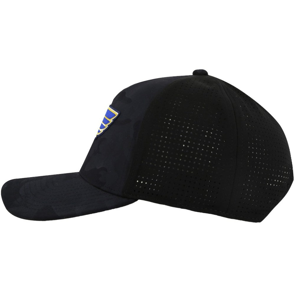 St. Louis Blues American Needle Valin Camo Super Tech Vented Adjustable Hat - Black | US 201747155