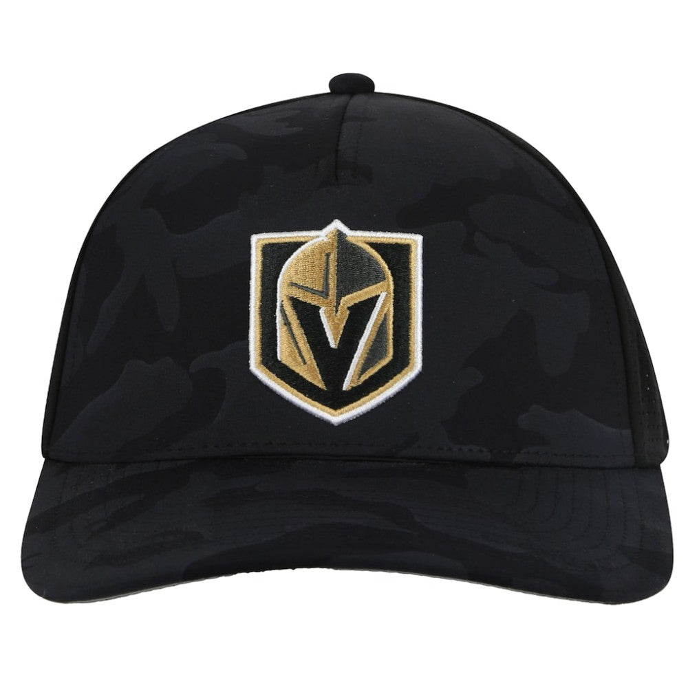 Vegas Golden Knights American Needle Valin Camo Super Tech Vented Adjustable Hat - Black | US 201747158