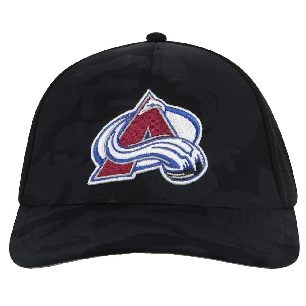 Colorado Avalanche American Needle Valin Camo Super Tech Vented Adjustable Hat - Black | US 201747162