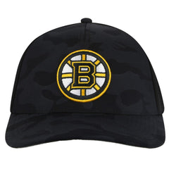 Boston Bruins American Needle Valin Camo Super Tech Vented Adjustable Hat - Black | US 201747164