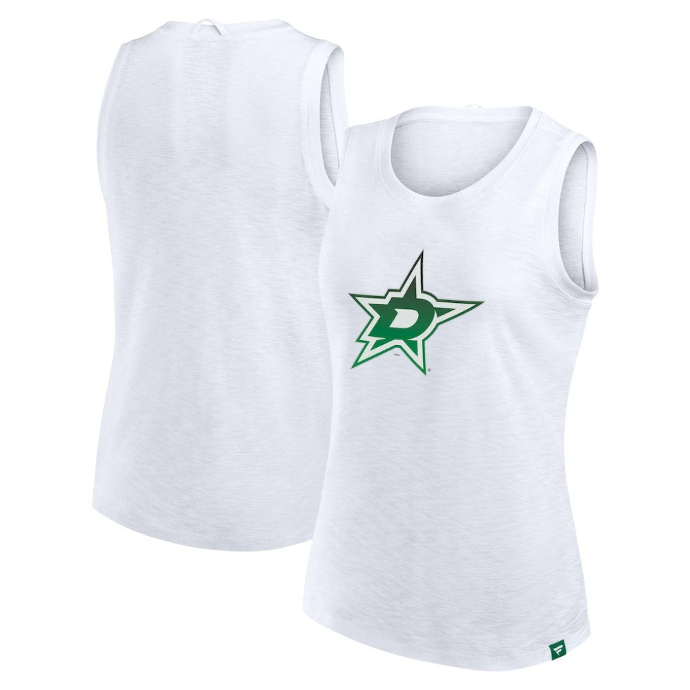 Dallas Stars Fanatics Women's Slub Tank Top - White | US 201748292