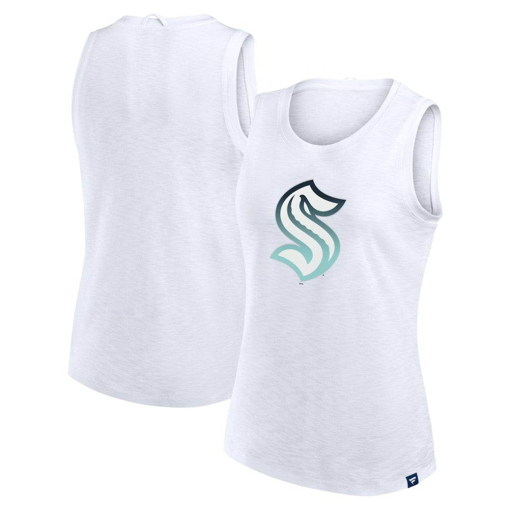Seattle Kraken Fanatics Women's Slub Tank Top - White | US 201748295