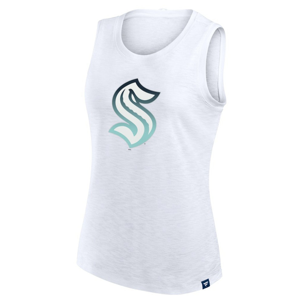 Seattle Kraken Fanatics Women's Slub Tank Top - White | US 201748295