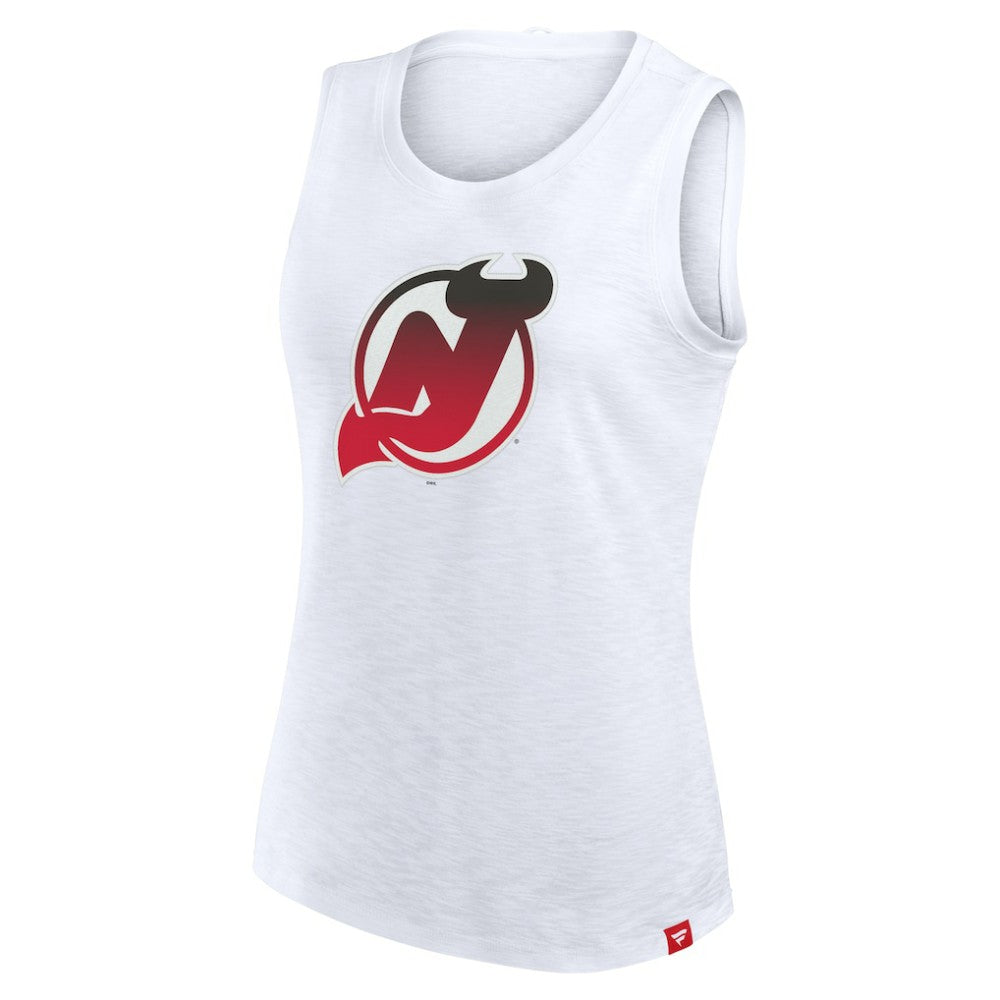New Jersey Devils Fanatics Women's Slub Tank Top - White | US 201748297