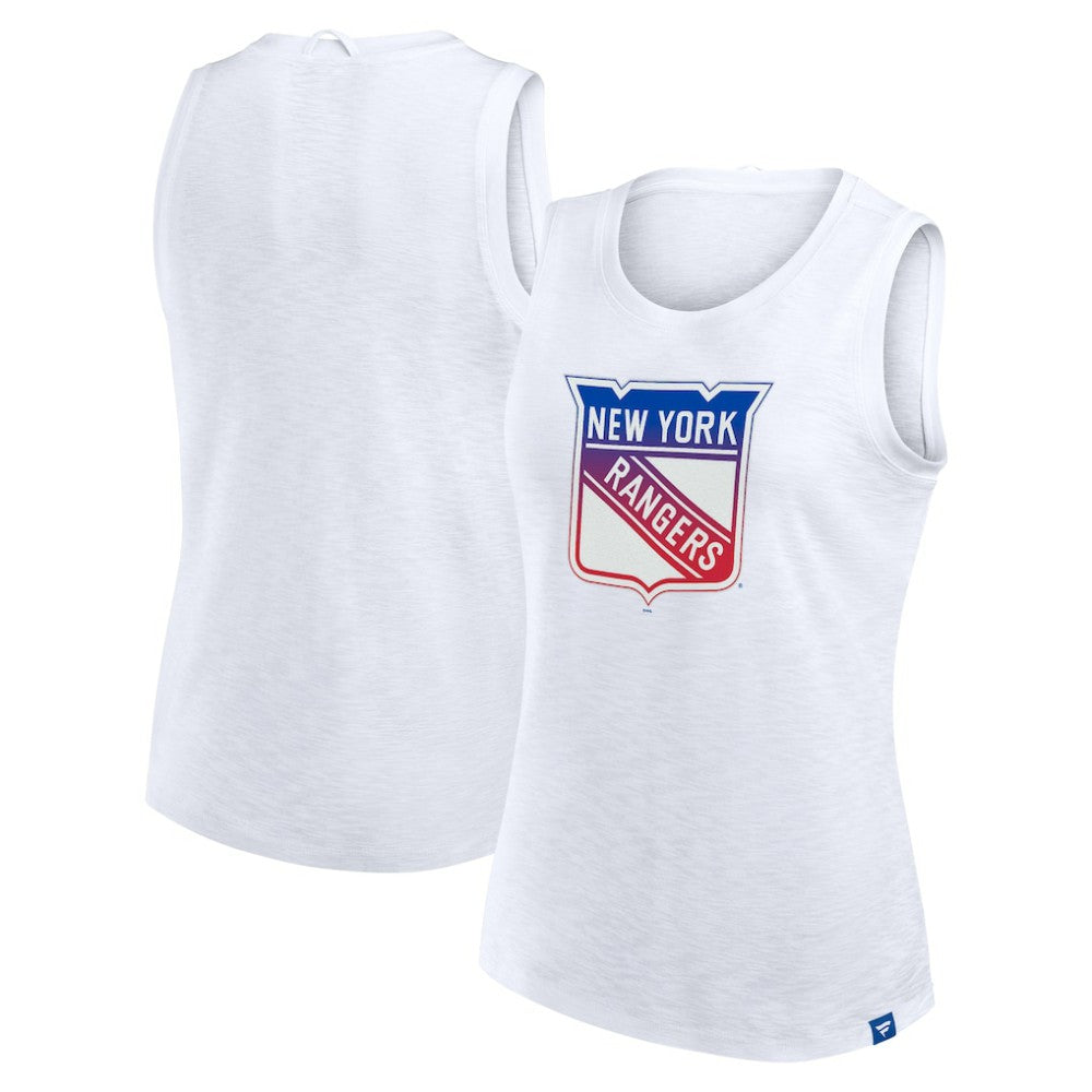 New York Rangers Fanatics Women's Slub Tank Top - White | US 201748298