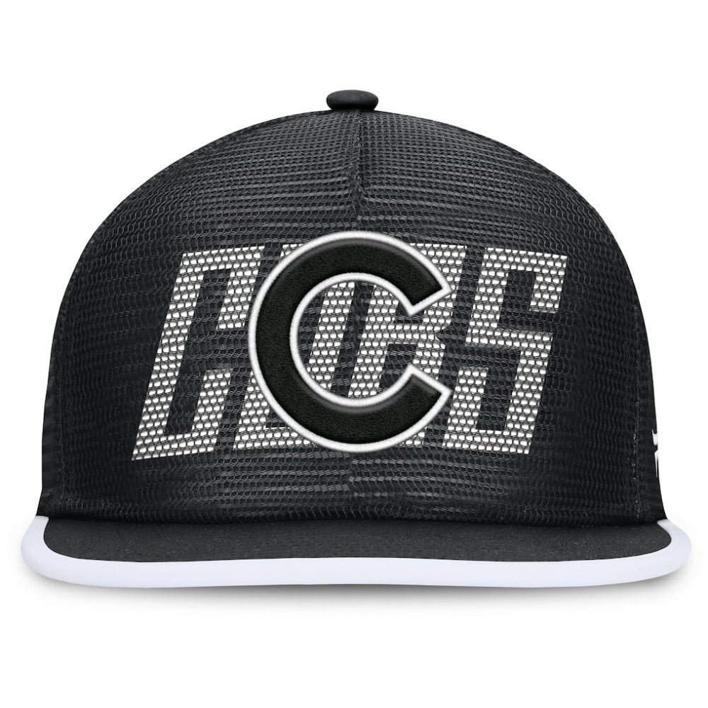 Chicago Cubs Fanatics Let's Glow Line Drive Snapback Hat - Black Hats