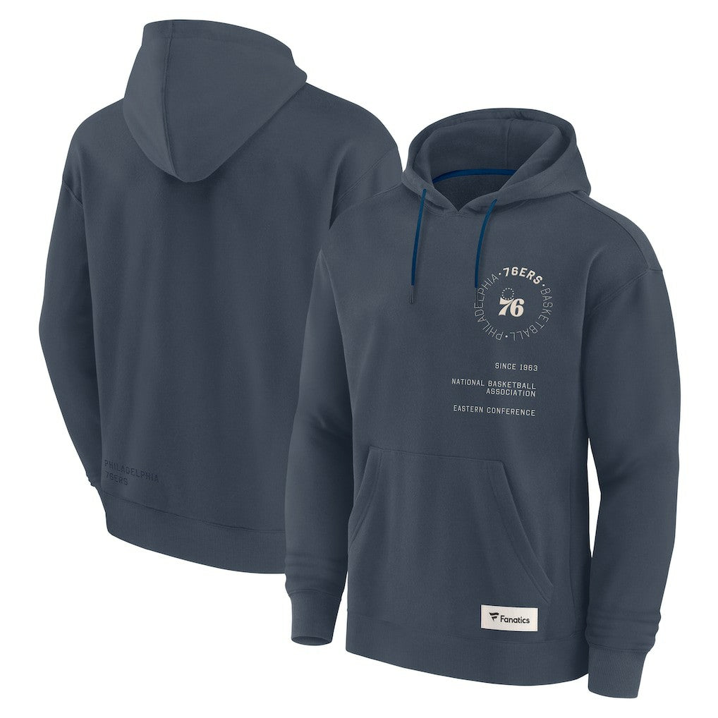 Philadelphia 76ers Future Ground Info Elements Premium Pullover Hoodie Blue - Fanatics
